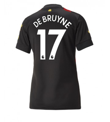 Manchester City Kevin De Bruyne #17 Bortedrakt Kvinner 2022-23 Kortermet